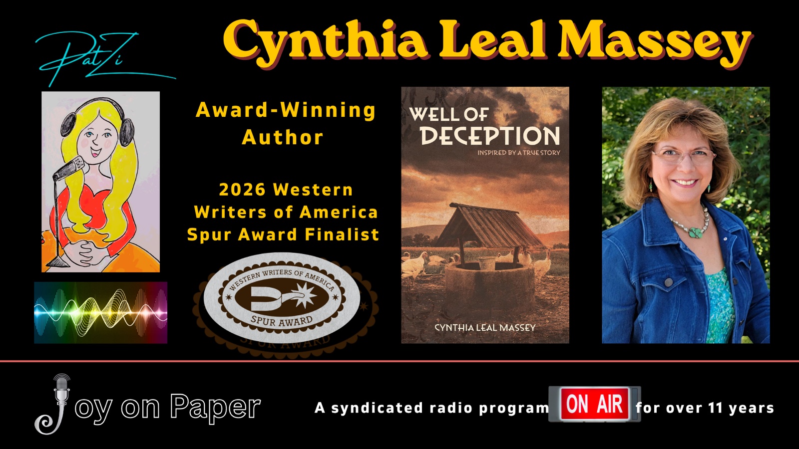 Cynthia Leal Massey and her book Well of Deception — listen to the interview on Joy on Paper